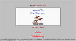 Desktop Screenshot of horseracingusa.com